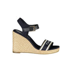 Tommy Hilfiger Blue Leather Women's Wedge Sandal - Zeiniez