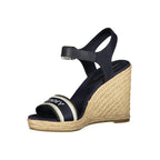 Tommy Hilfiger Blue Leather Women's Wedge Sandal - Zeiniez