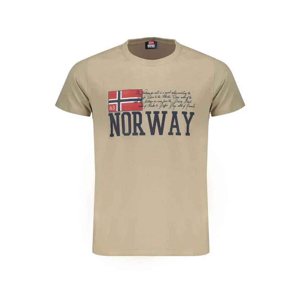 Norway 1963 Beige Cotton Men T-Shirt - Zeiniez