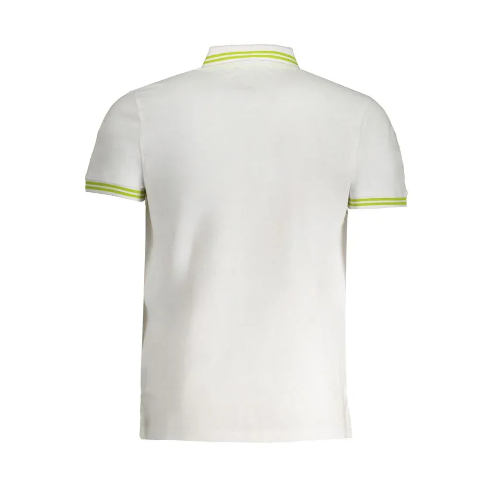 Cavalli Class White Cotton Men Polo Shirt - Zeiniez