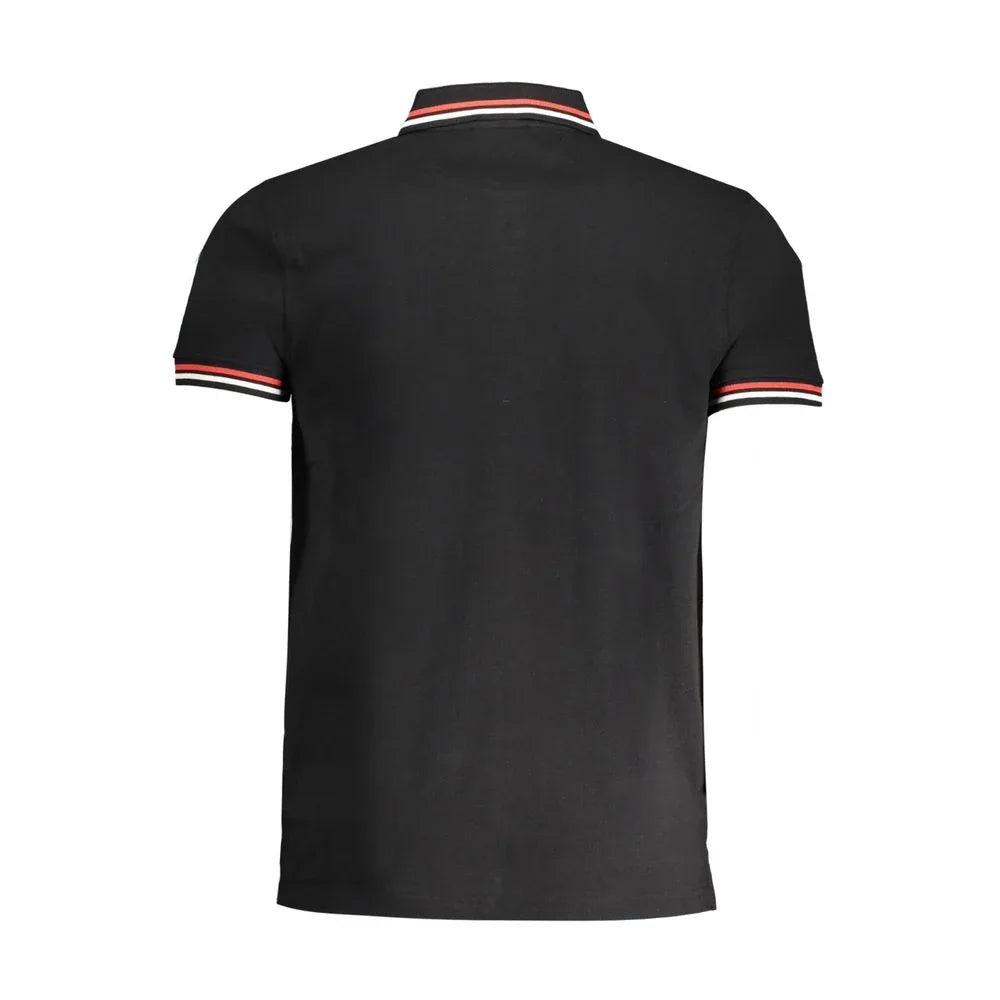 Cavalli Class Black Cotton Men Polo Shirt - Zeiniez