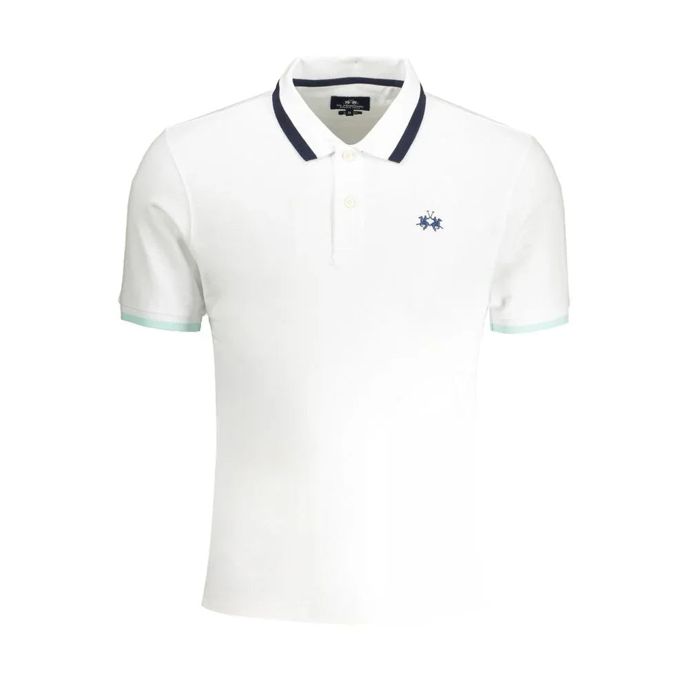 La Martina White Cotton Polo Shirt - Zeiniez