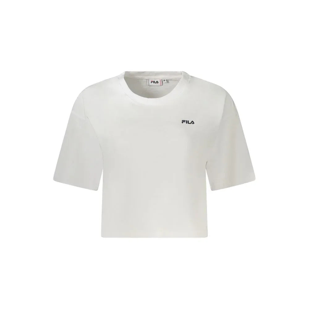 Fila White Organic Cotton Women T-Shirt - Zeiniez