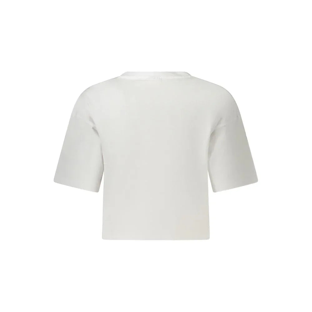 Fila White Organic Cotton Women T-Shirt - Zeiniez