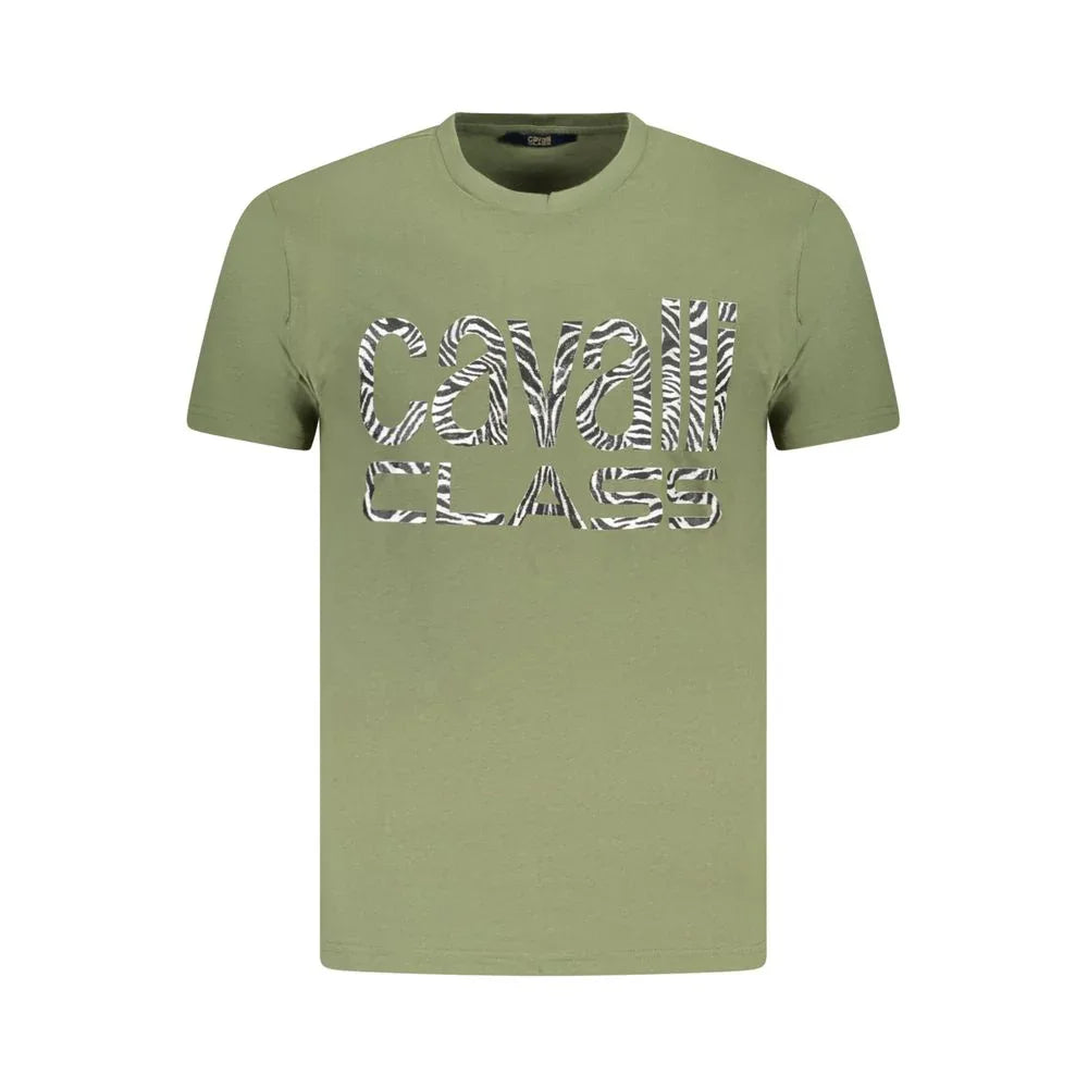 Cavalli Class Verde Cotton Men T-Shirt - Zeiniez