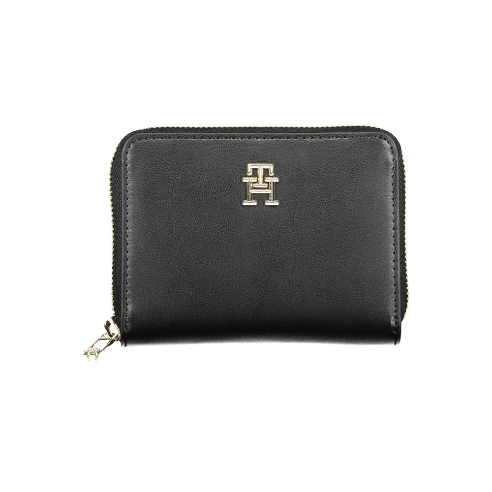 Tommy Hilfiger Black Polyurethane Women Wallet - Zeiniez