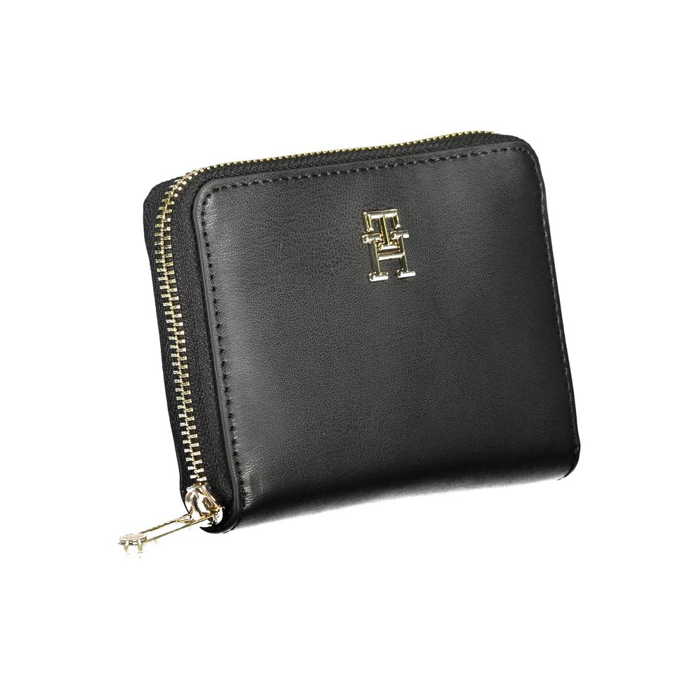 Tommy Hilfiger Black Polyurethane Women Wallet - Zeiniez