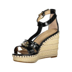 Ralph Lauren Black Leather Women Sandal - Zeiniez