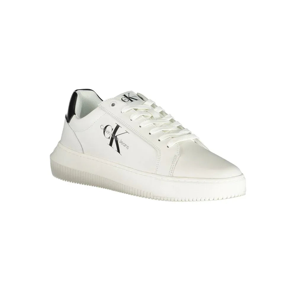 Calvin Klein Sophisticated White Lace-Up Sneakers - Zeiniez