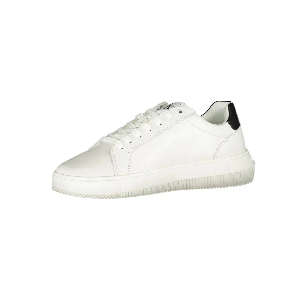Calvin Klein Sophisticated White Lace-Up Sneakers - Zeiniez
