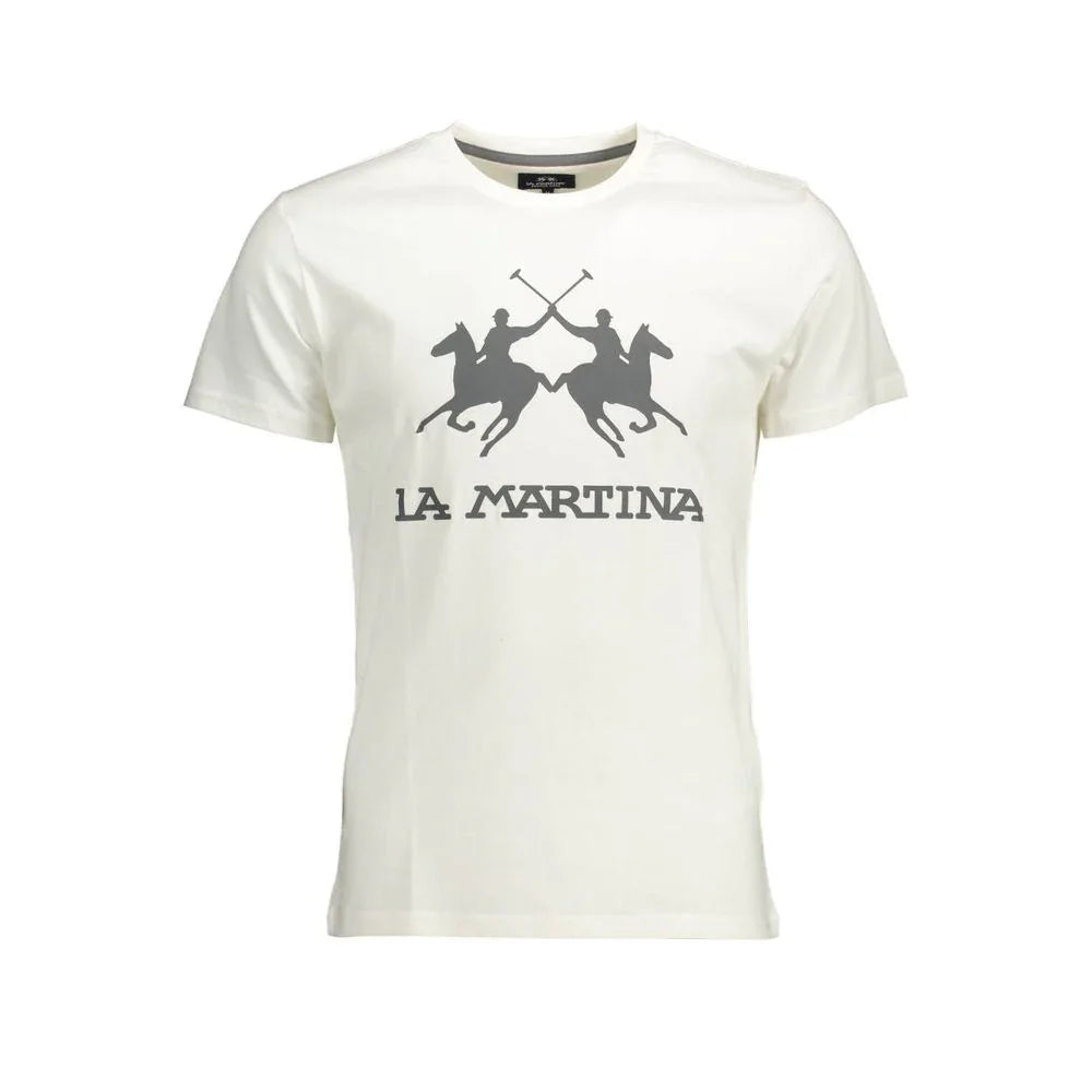 La Martina Bianco Cotton Men T-Shirt - Zeiniez