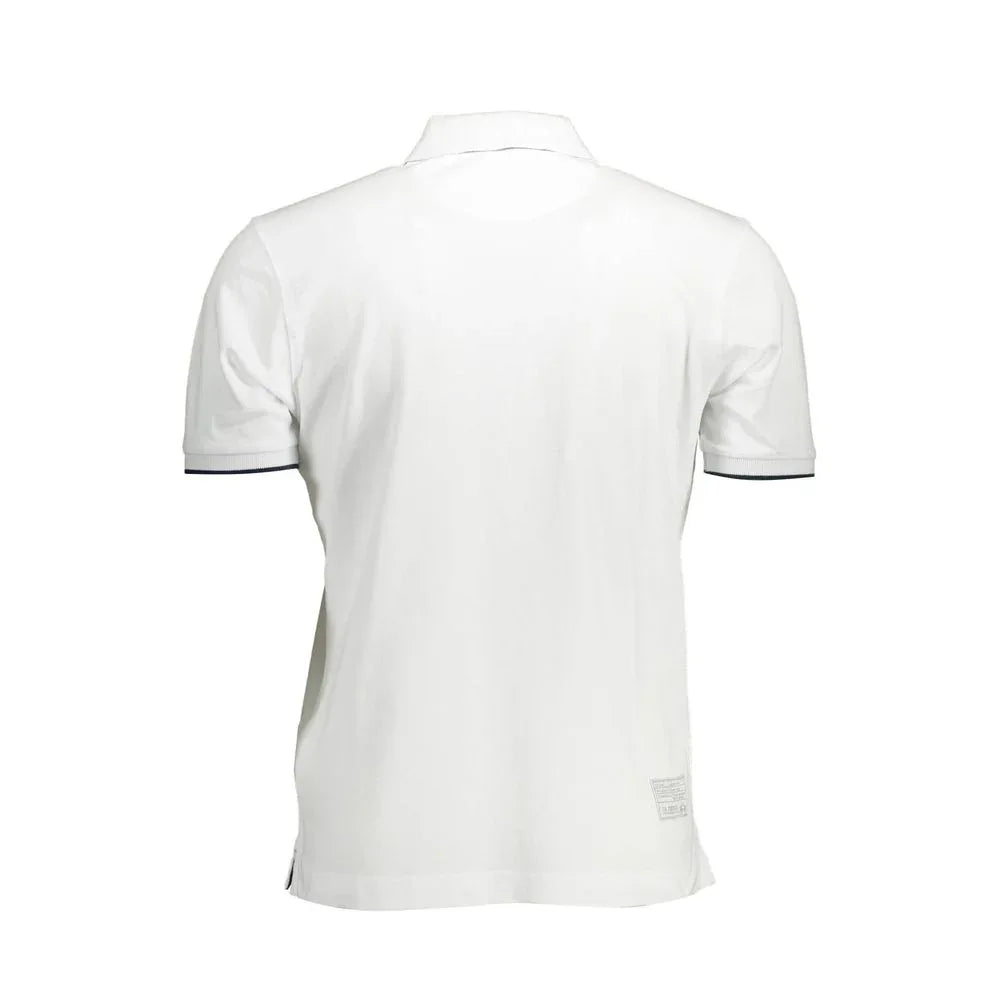 La Martina White Cotton Men Polo Shirt - Zeiniez