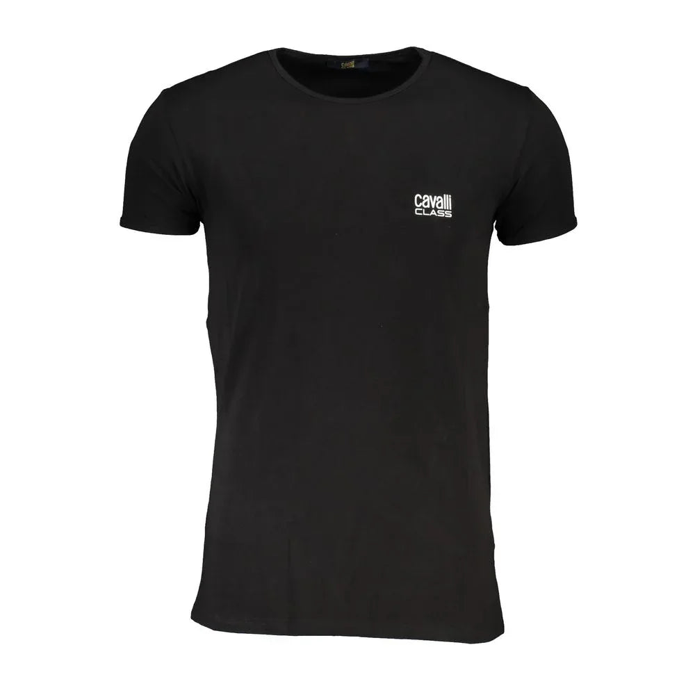 Cavalli Class Black Cotton Men's T-Shirt - Zeiniez