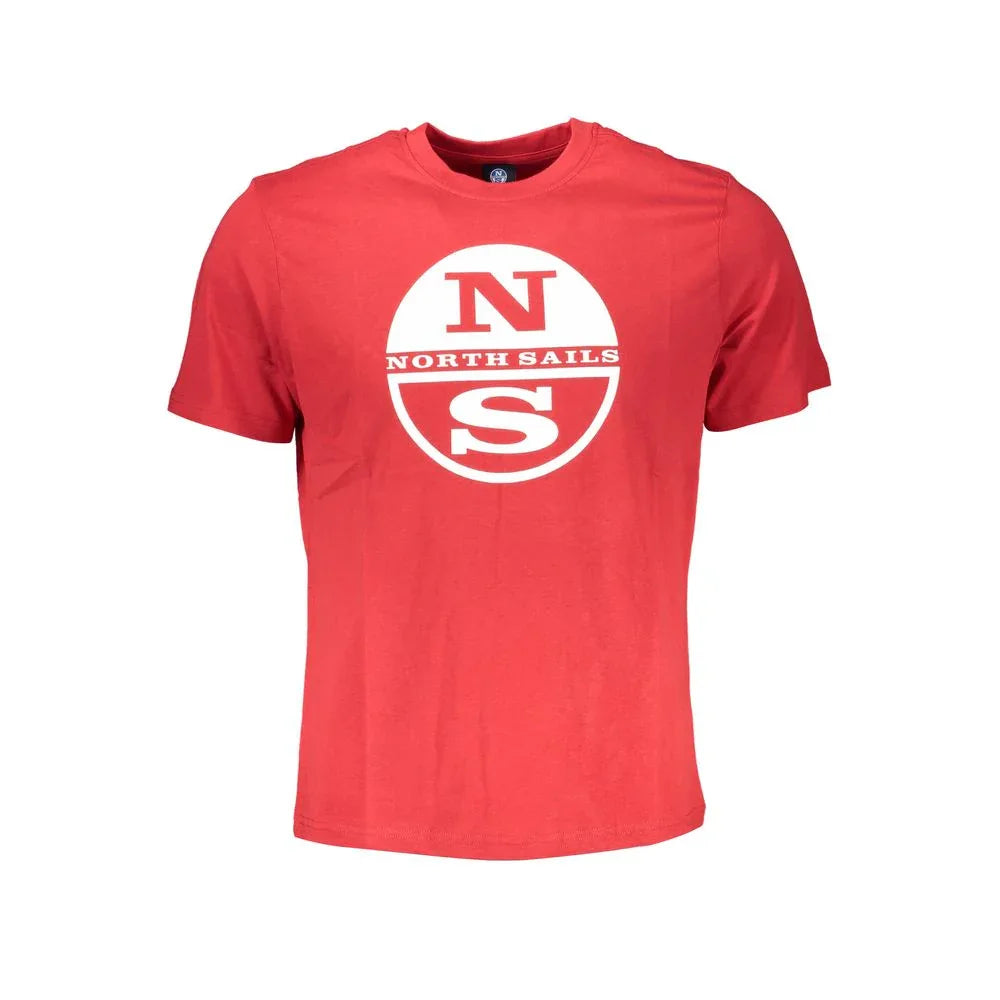 North Sails Red Cotton Men T-Shirt - Zeiniez