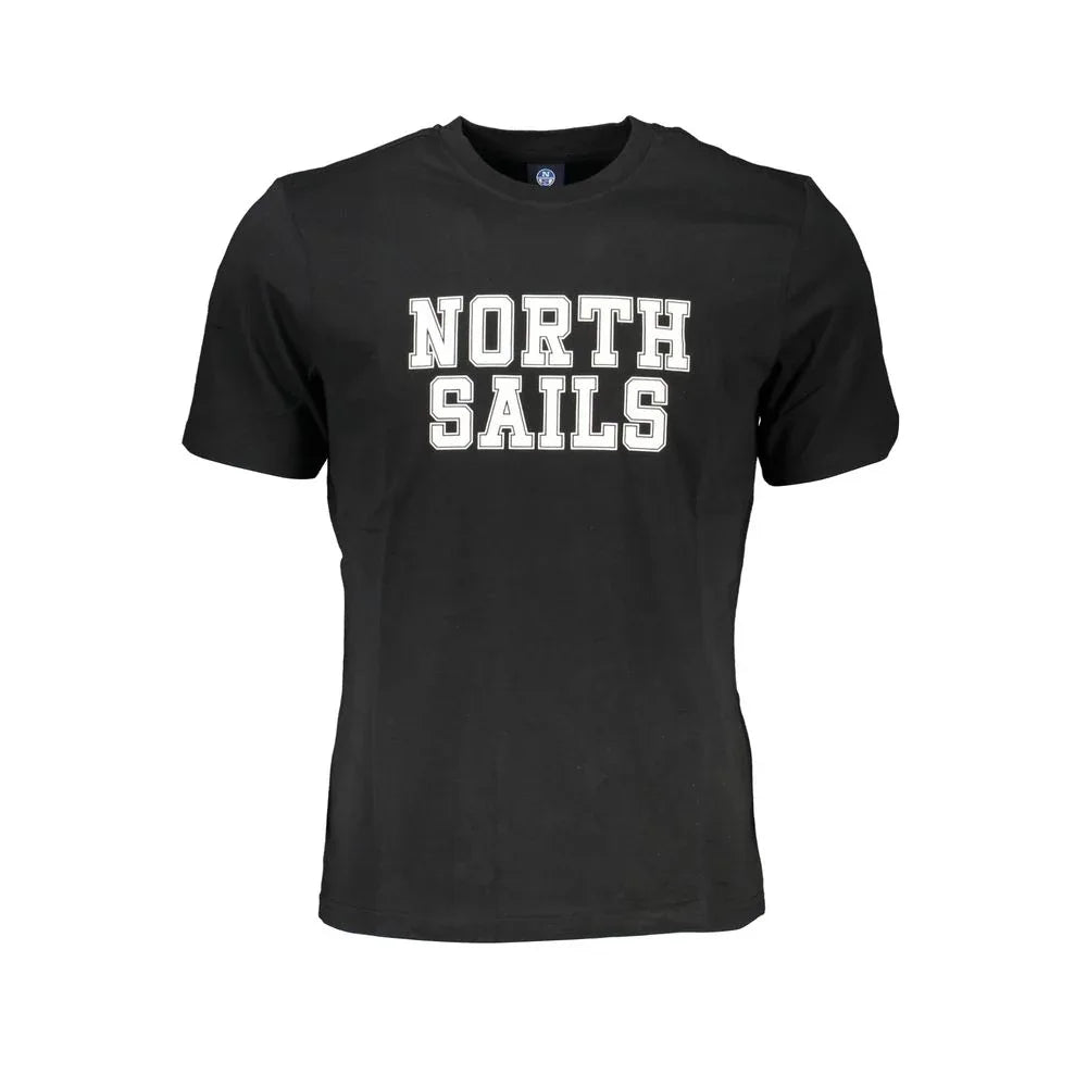 North Sails Black Cotton Men's T-Shirt - Zeiniez