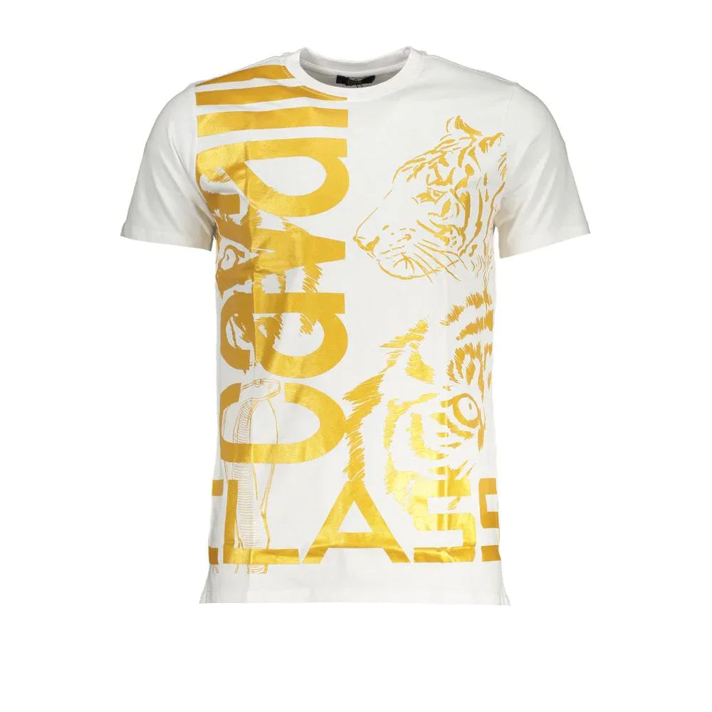 Cavalli Class White Cotton Men's T-Shirt - Zeiniez
