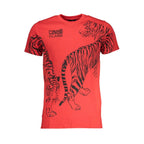 Cavalli Class Red Cotton Men T-Shirt - Zeiniez