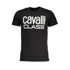 Cavalli Class Black Cotton Men T-Shirt - Zeiniez