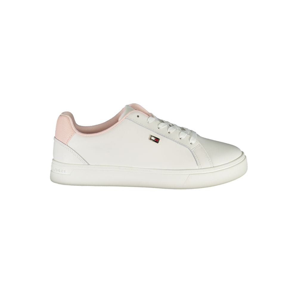 Tommy Hilfiger White Leather Women Sneaker - Zeiniez