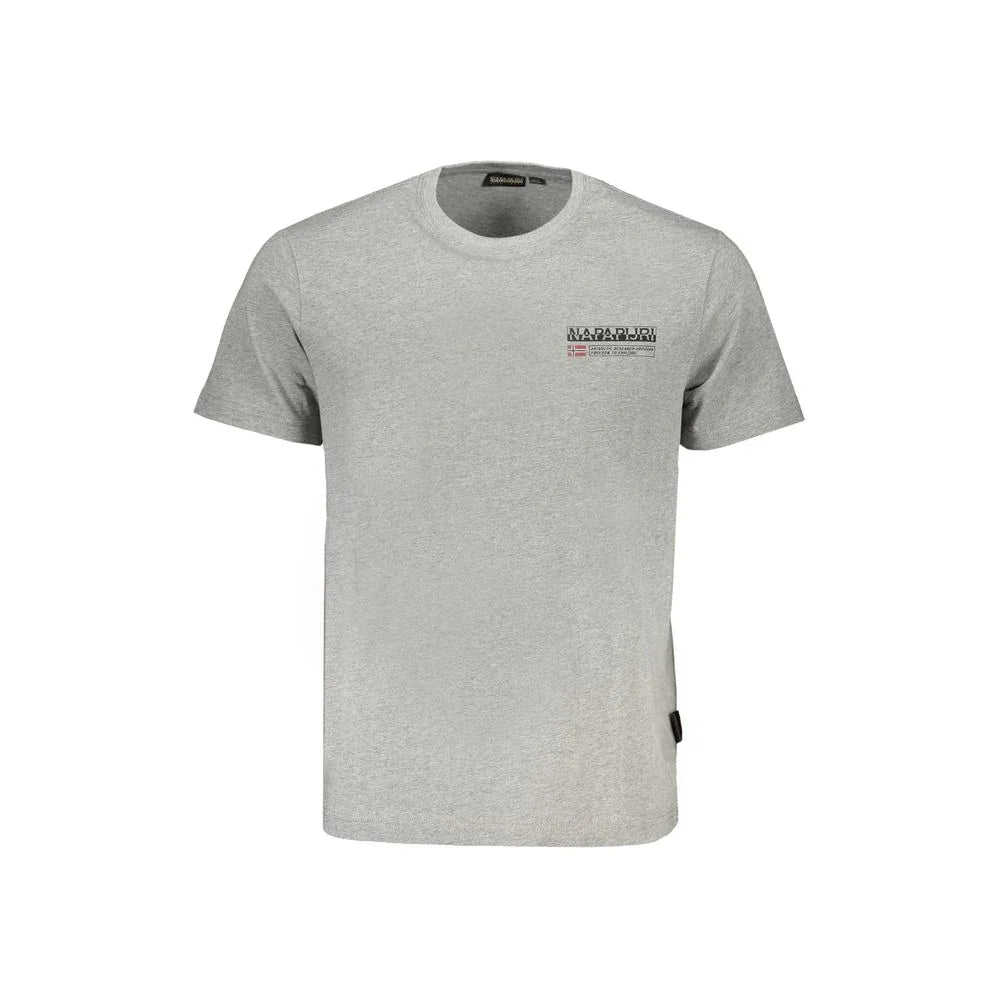 Napapijri Gray Organic Cotton Men's T-Shirt - Zeiniez