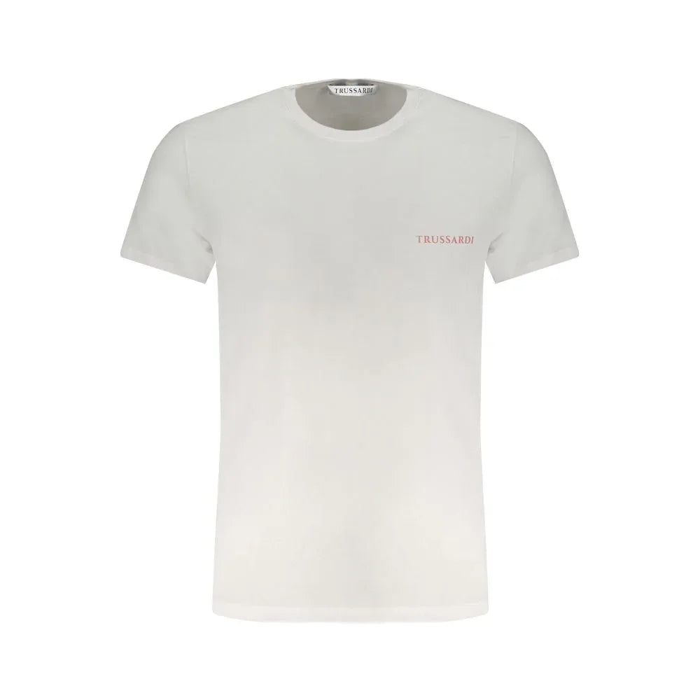 Trussardi White Cotton Men T-Shirt - Zeiniez