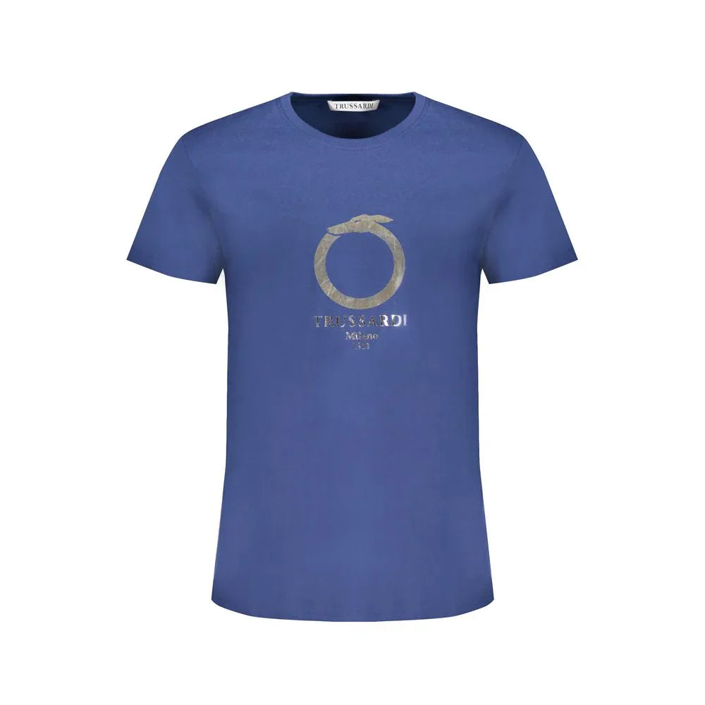 Trussardi Blue Cotton Men T-Shirt - Zeiniez