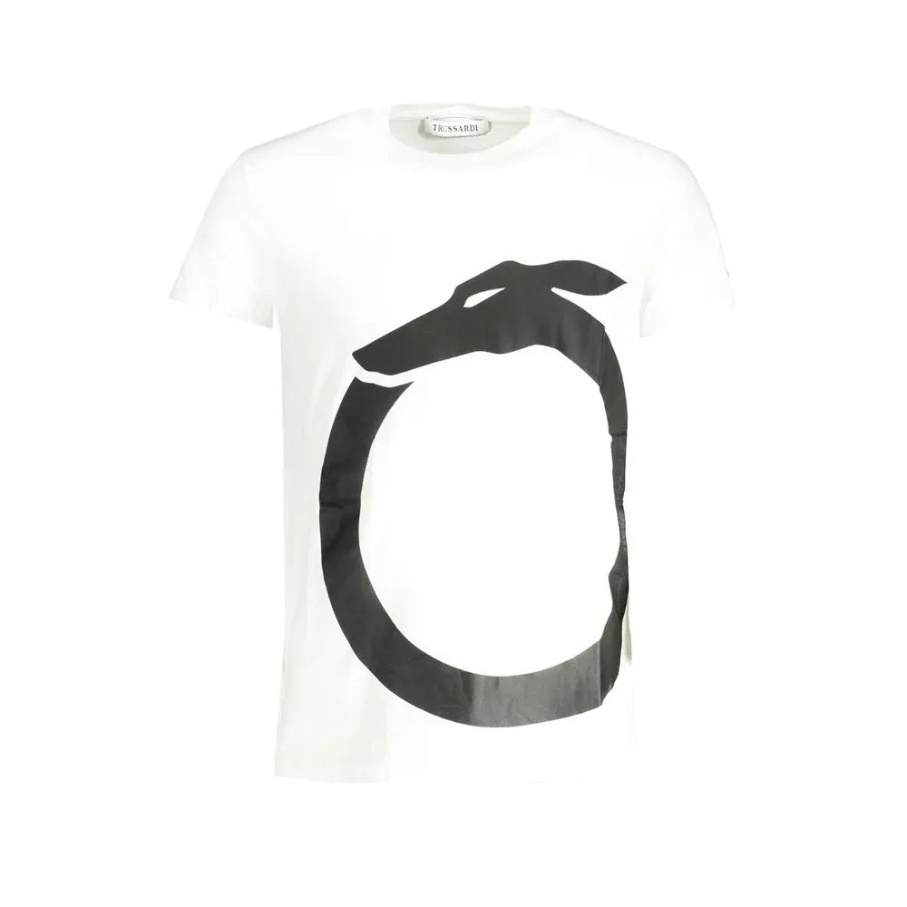 Trussardi White Cotton Men's T-Shirt - Zeiniez