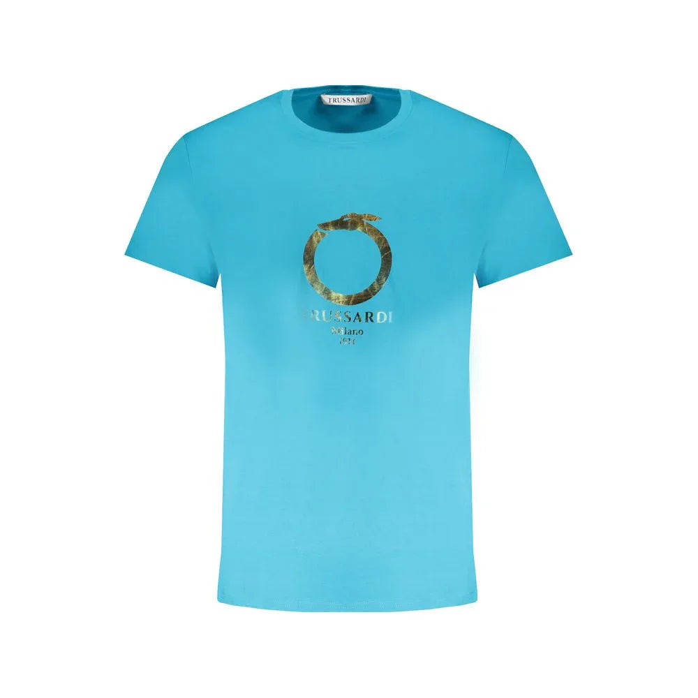 Trussardi Azzurro Cotton Men T-Shirt - Zeiniez
