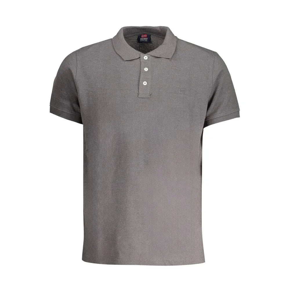 Norway 1963 Grigio Cotton Mens Polo - Zeiniez