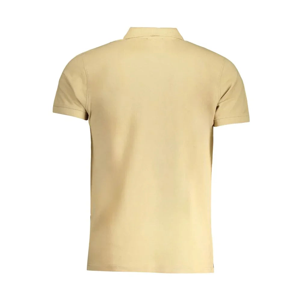 Cavalli Class Beige Cotton Men Polo-Shirt - Zeiniez