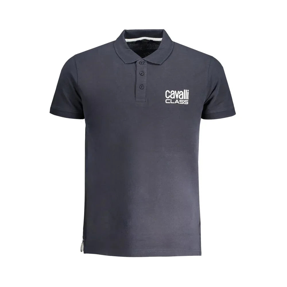 Cavalli Class Blu Cotton Men Polo - Zeiniez