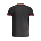 Cavalli Class Black Cotton Men Polo Shirt