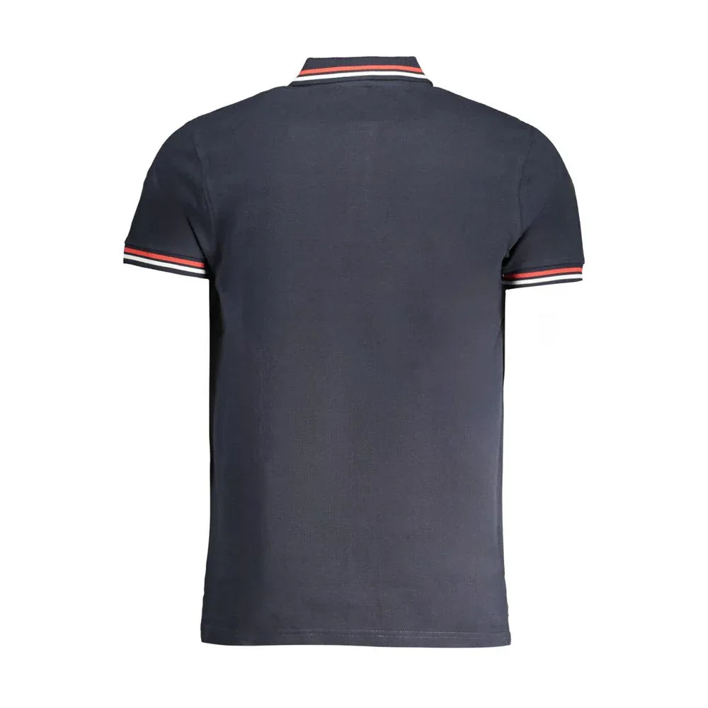 Cavalli Class Navy Cotton Men Polo Shirt - Zeiniez