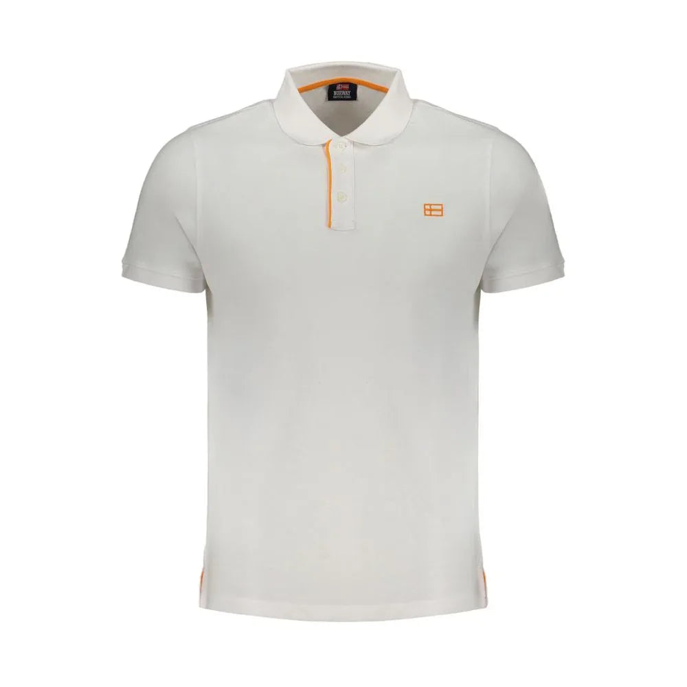 Norway 1963 White Cotton Men Polo Shirt - Zeiniez