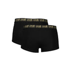 Cavalli Class Black Cotton Men's Boxer Underwear Pair - Zeiniez