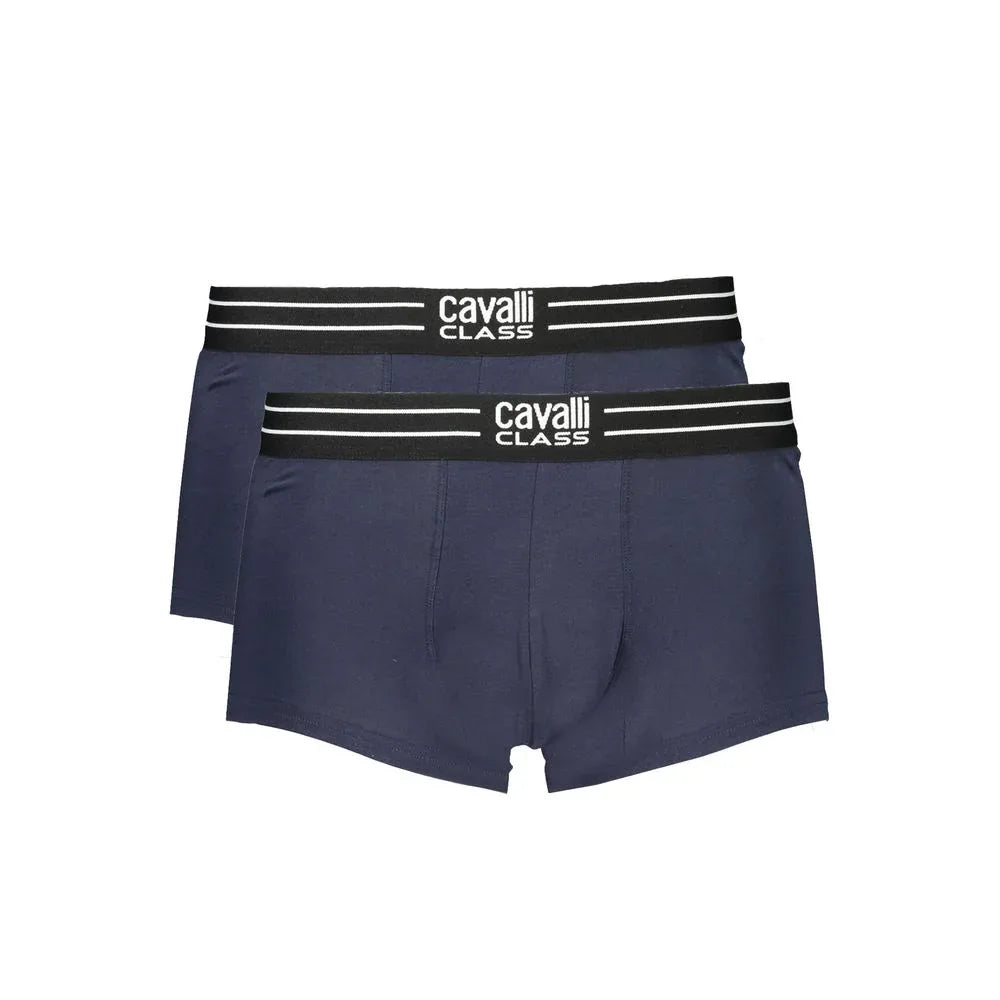 Cavalli Class Blue Cotton Men Boxer - Zeiniez