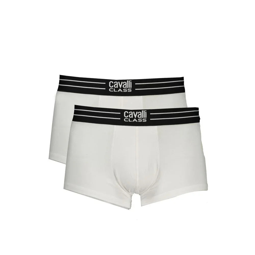Cavalli Class White Cotton Men's Boxer Briefs - Zeiniez
