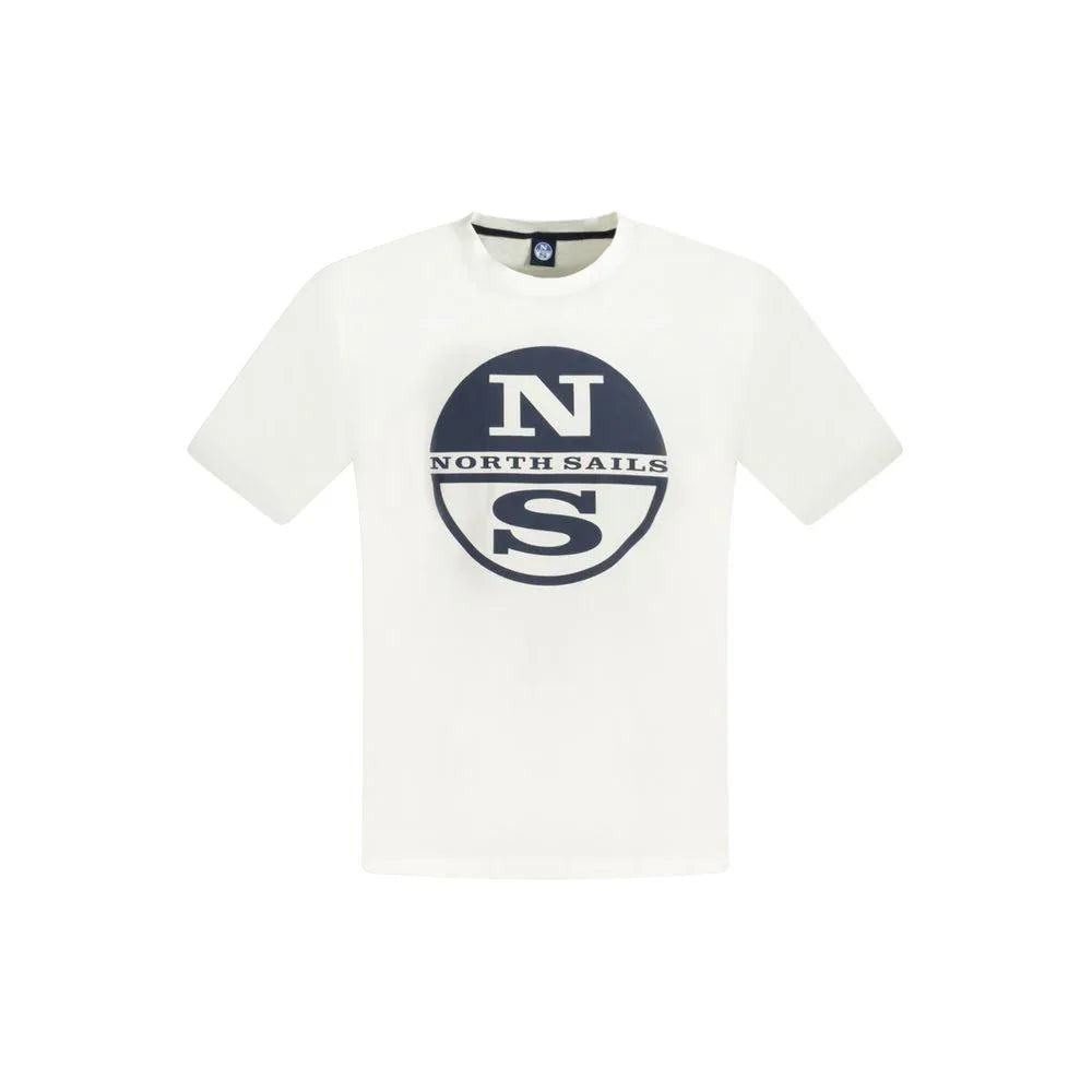 North Sails White Cotton Men's T-Shirt - Zeiniez