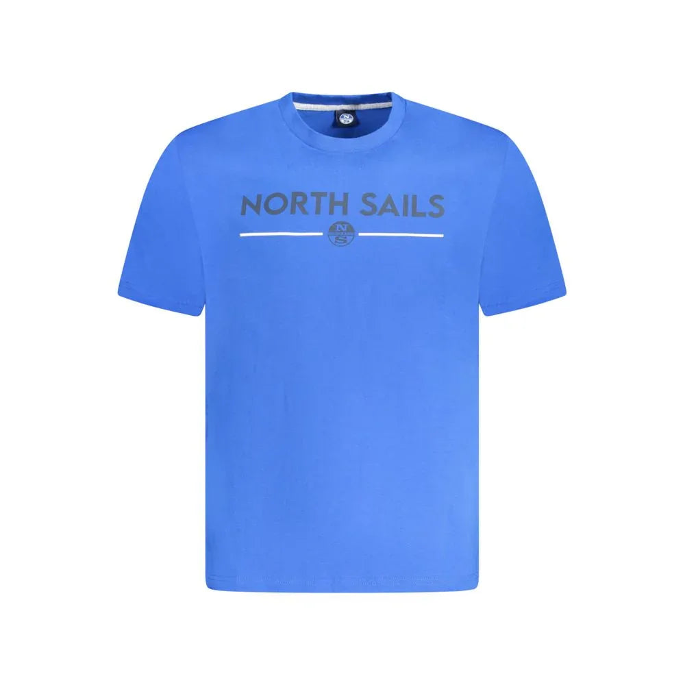 North Sails Blue Cotton Men T-Shirt - Zeiniez