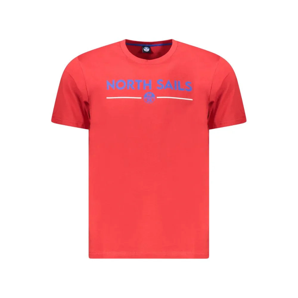North Sails Red Cotton Men T-Shirt - Zeiniez