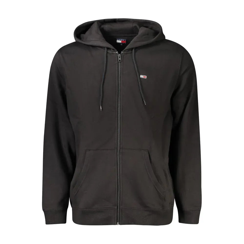 Tommy Hilfiger Black Cotton Men's Hoodie Sweatshirt - Zeiniez