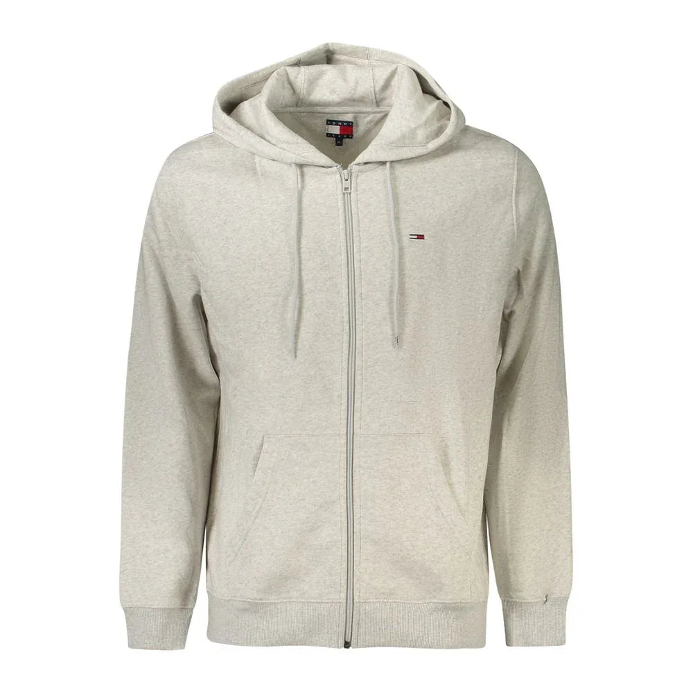 Tommy Hilfiger Grigio Cotton Men's Sweatshirt Hoodie - Zeiniez