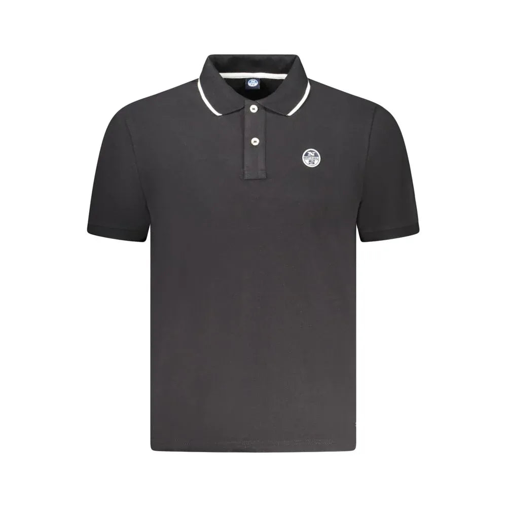 North Sails Black Cotton Mens Polo Shirt - Zeiniez