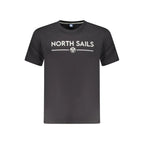 North Sails Black Cotton Men T-Shirt - Zeiniez
