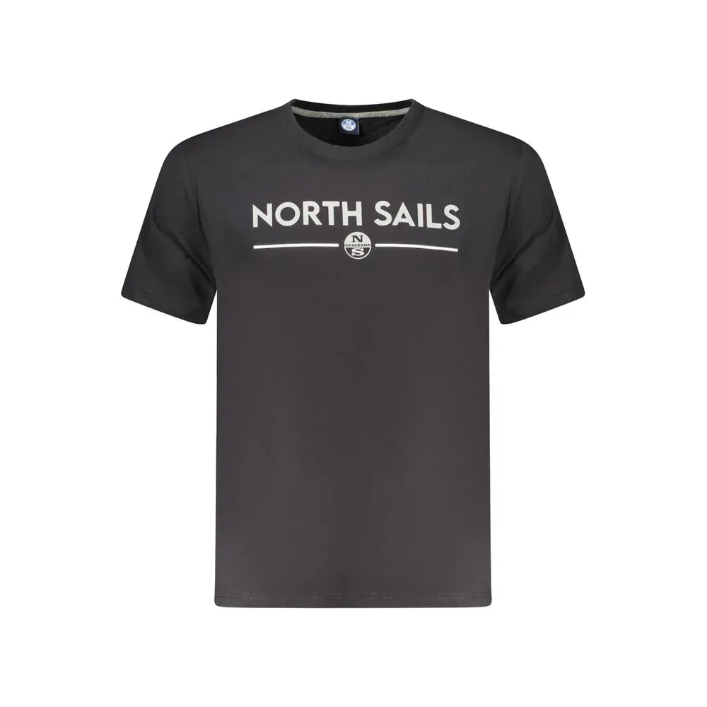 North Sails Black Cotton Men T-Shirt - Zeiniez