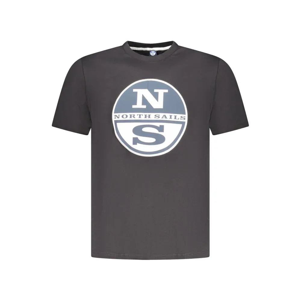 North Sails Black Cotton Men's T-Shirt - Zeiniez