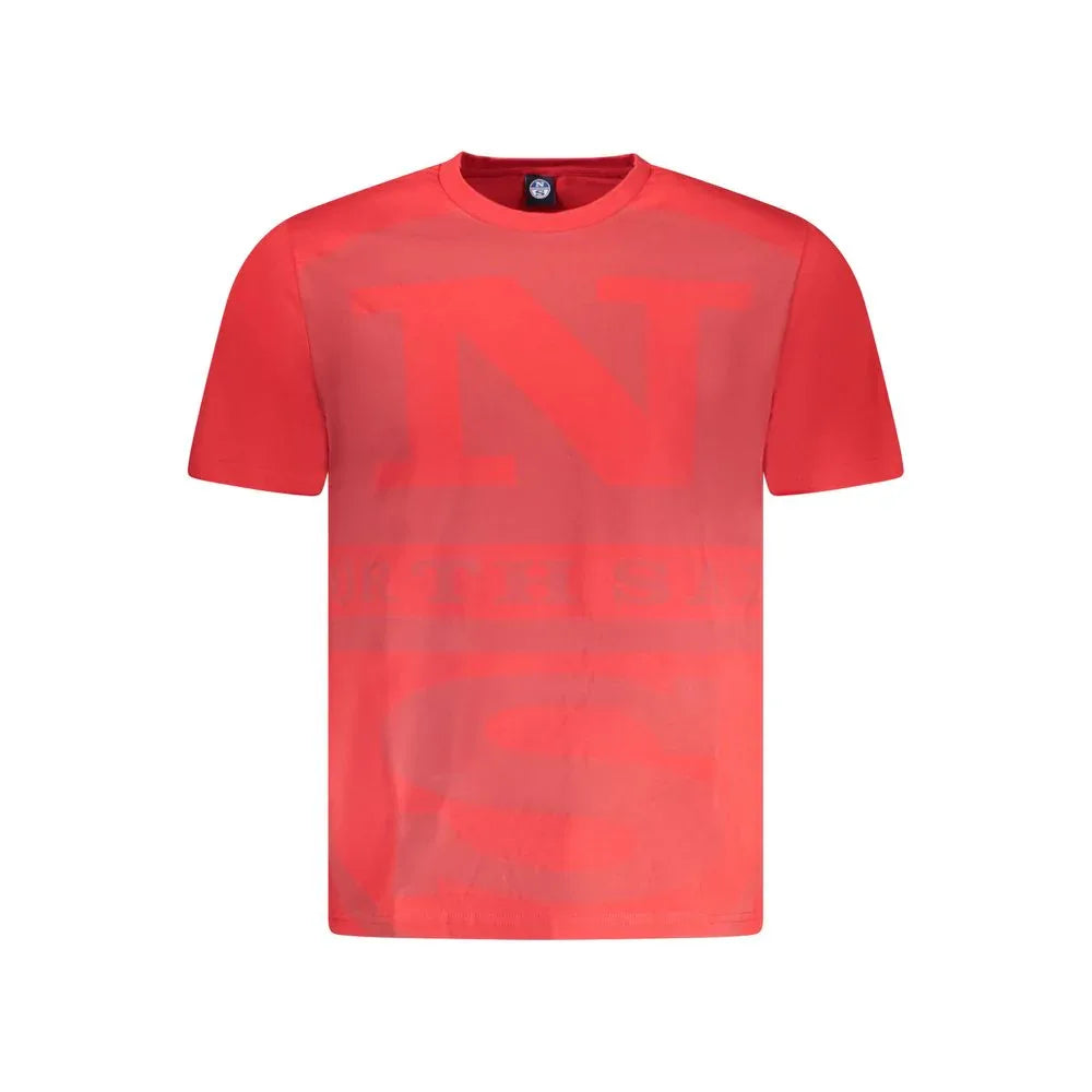 North Sails Red Cotton Men T-Shirt - Zeiniez