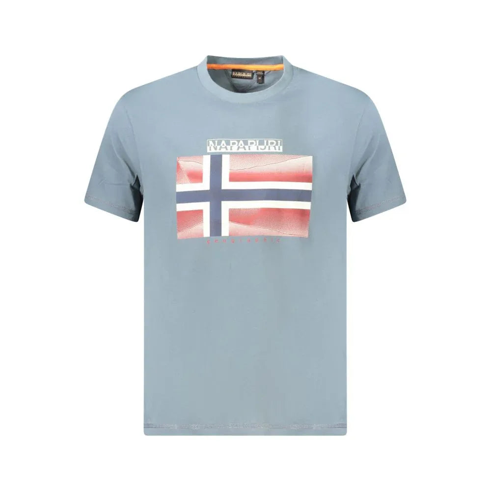 Napapijri Grigio Cotton Men T-Shirt - Zeiniez