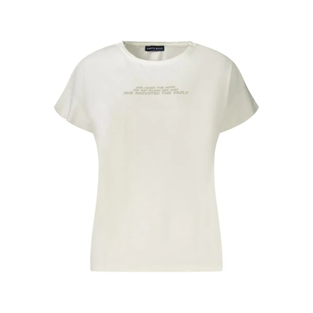 North Sails Bianco Cotton Women T-Shirt - Zeiniez