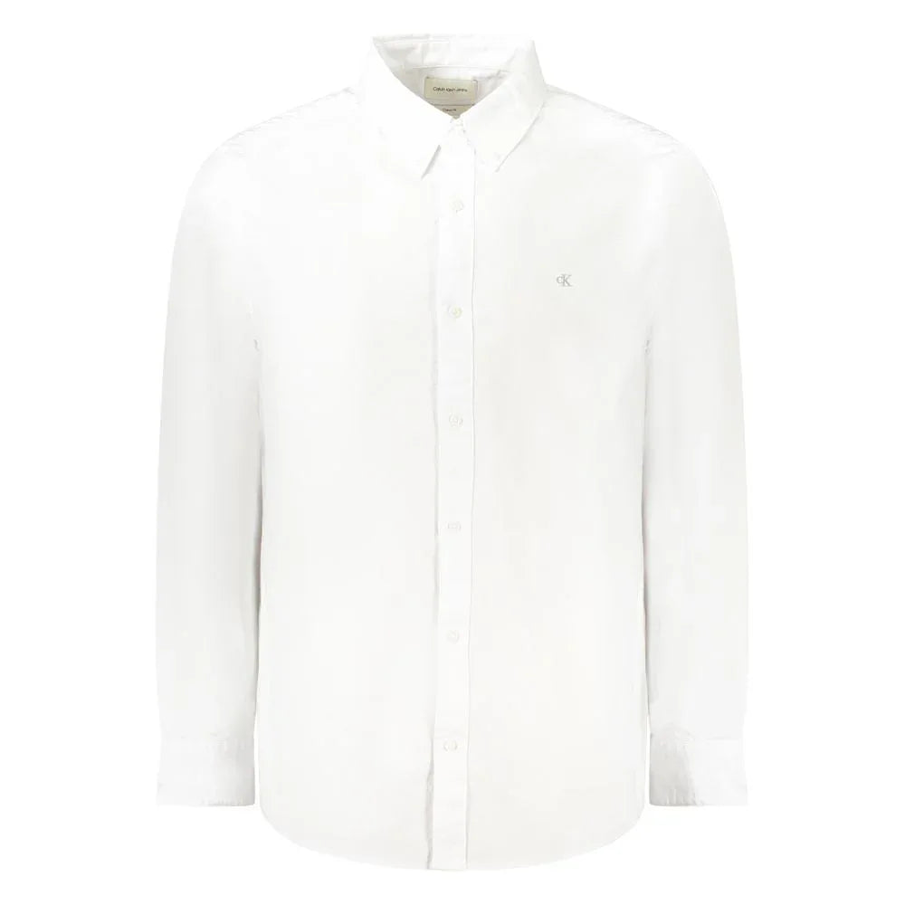 Calvin Klein Bianco Cotton Men Shirt - Zeiniez